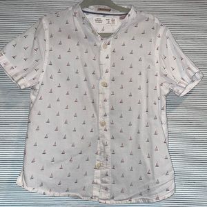 Zara baby boy shirtsleeve button down shirt 3/4y